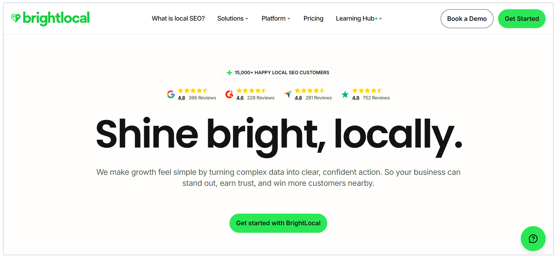 Brightlocal homepage